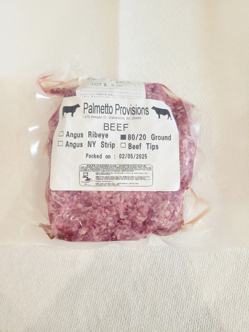 image of (PALMETTO) 80/20 Ground Beef - 1lb
