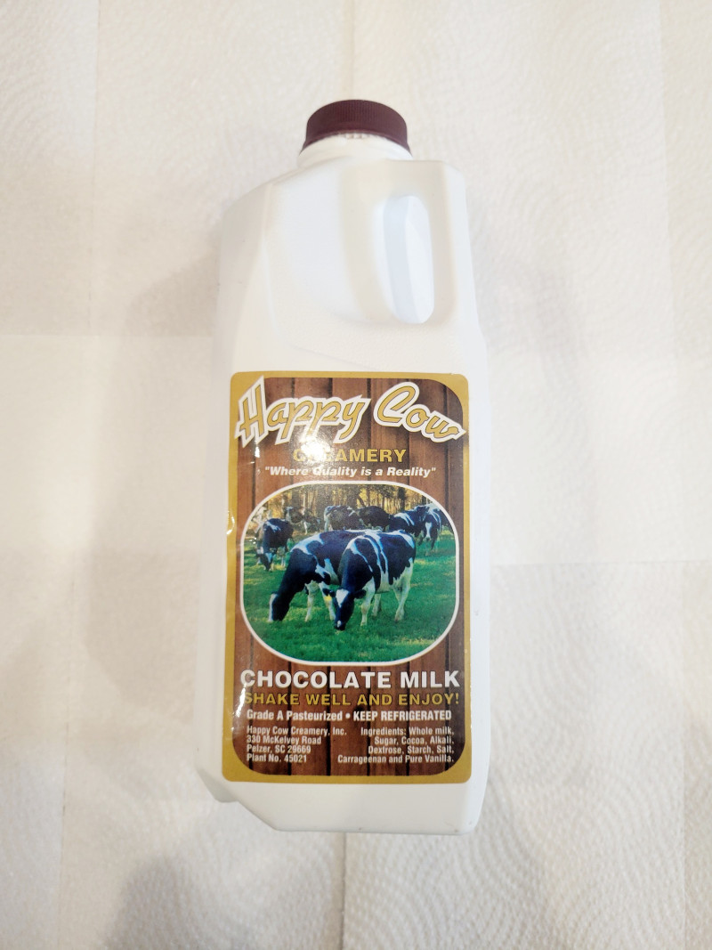 image of (Happy Cow) Chocolate Milk - 1/2 gallon