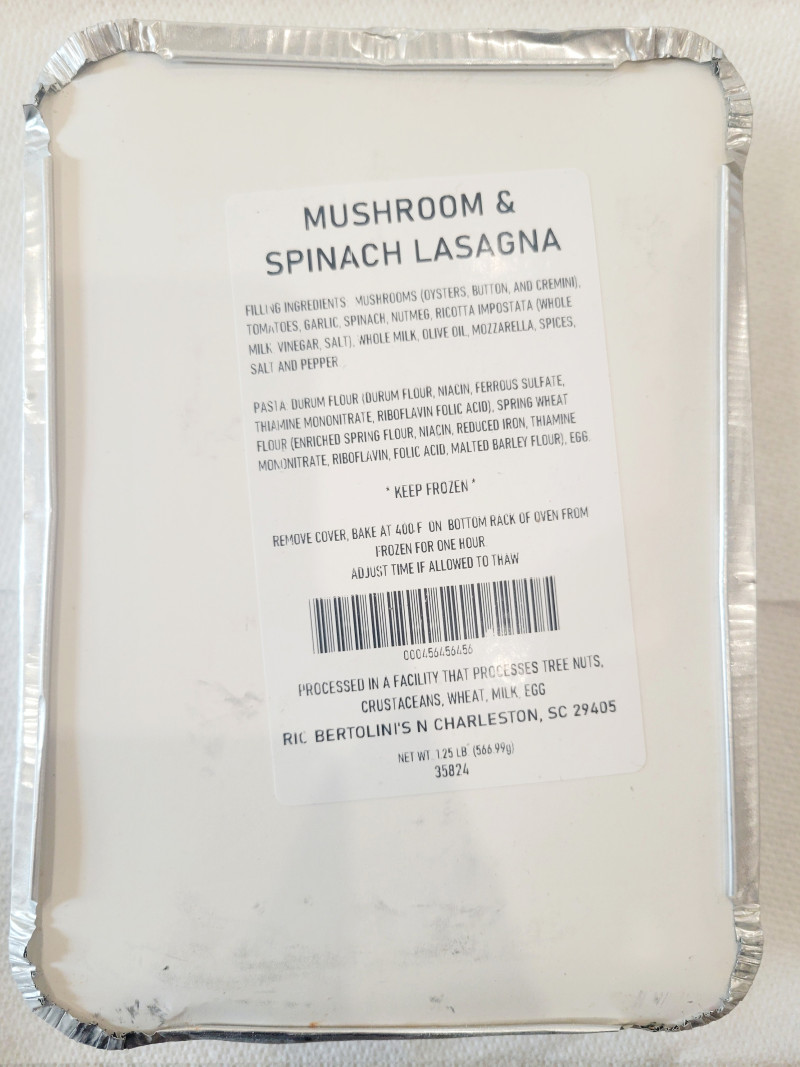 image of Mushroom & Spinach Lasagna