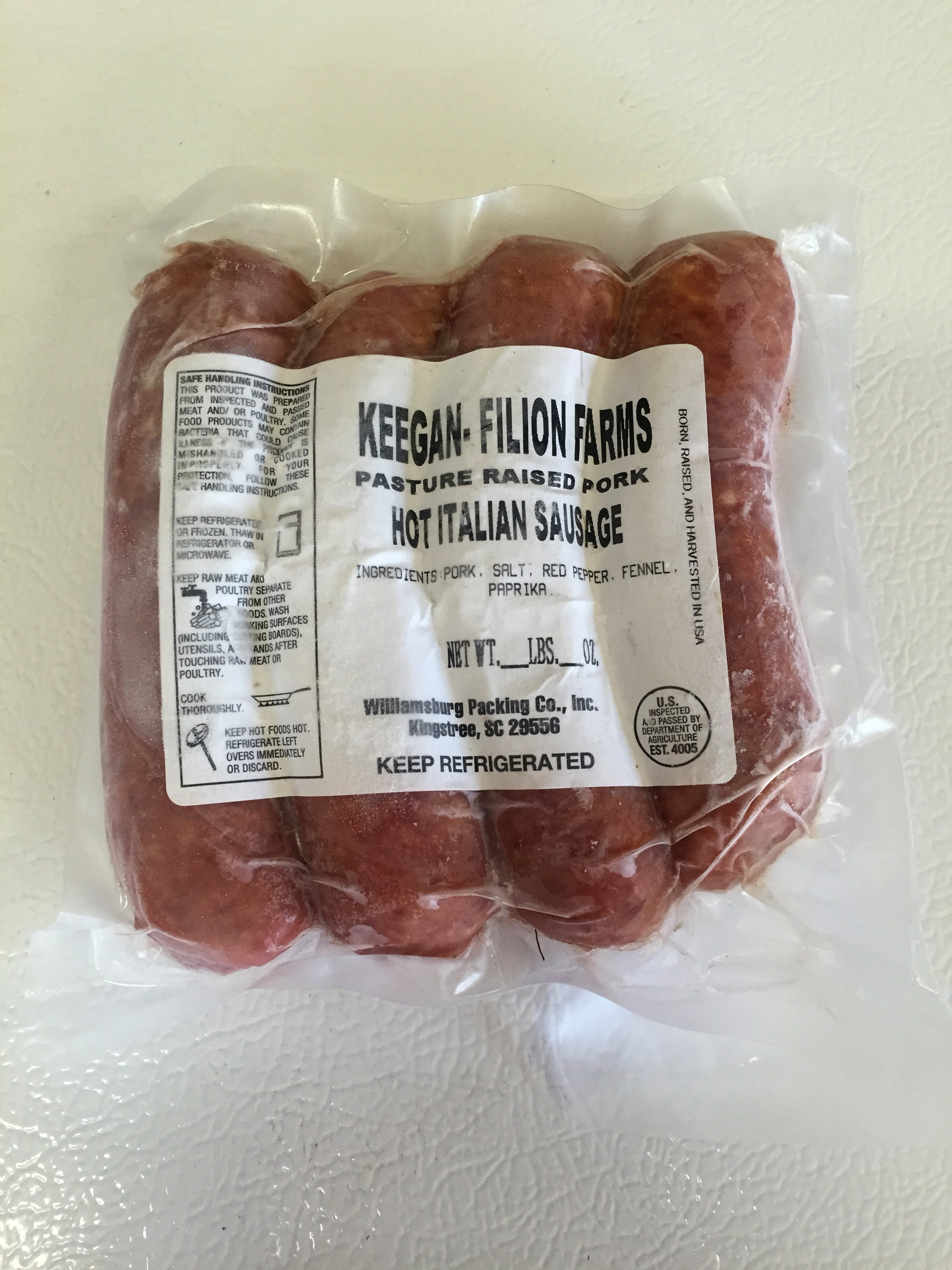 image of Hot Italian Sausage Links